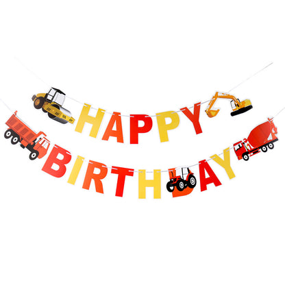 Truck Paper Birthday Banner
