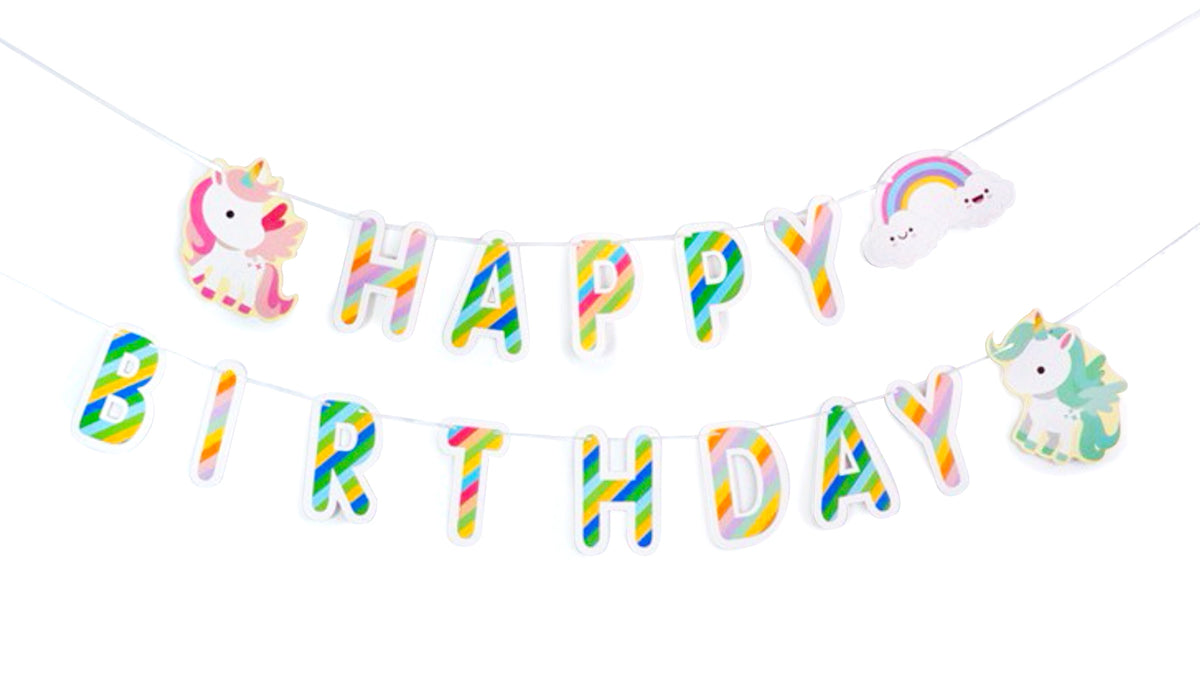 Unicorn Paper Birthday Banner