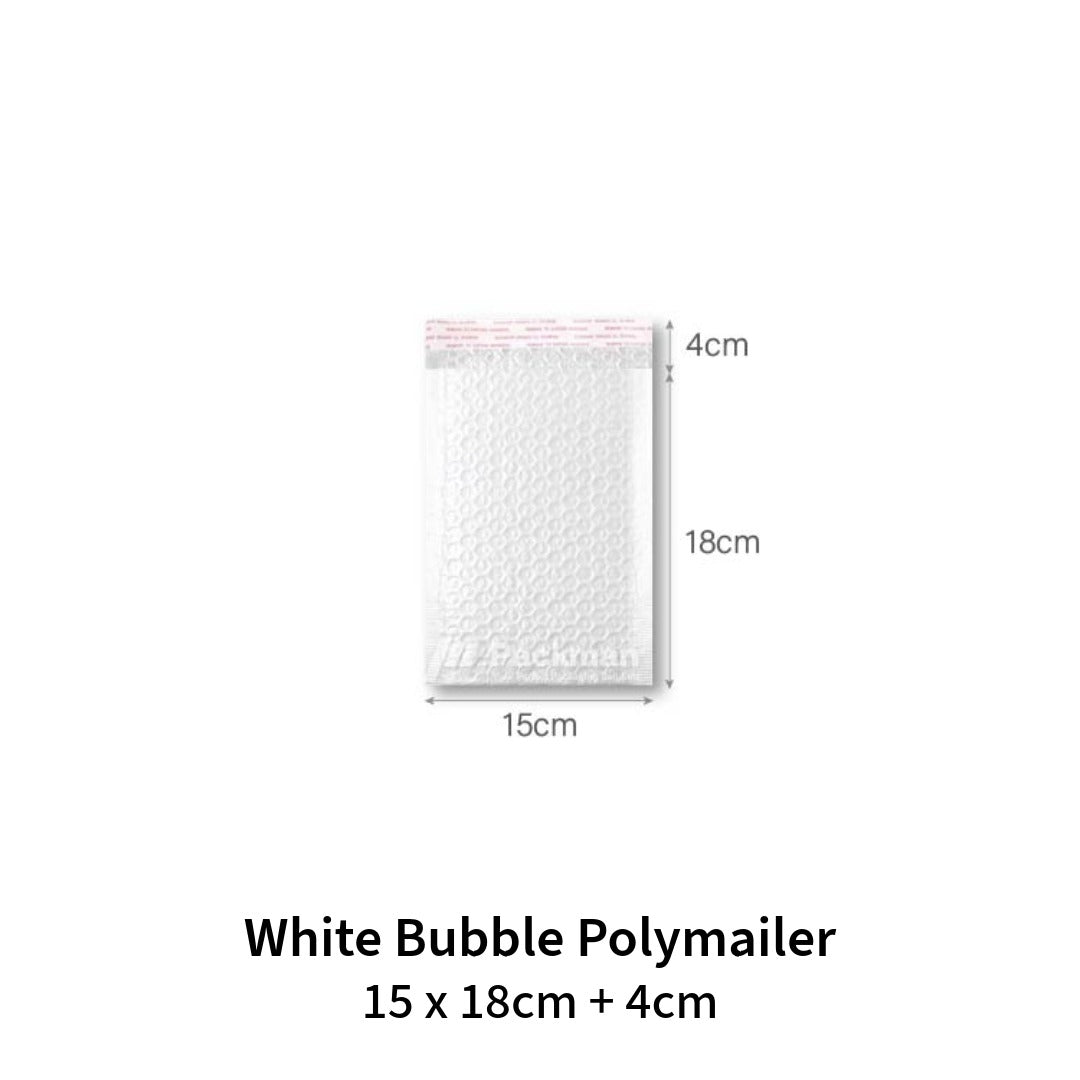 White Bubble Poly Mailer