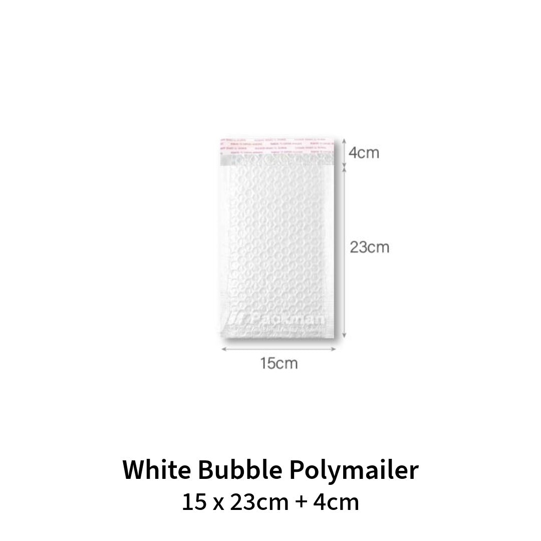 White Bubble Poly Mailer
