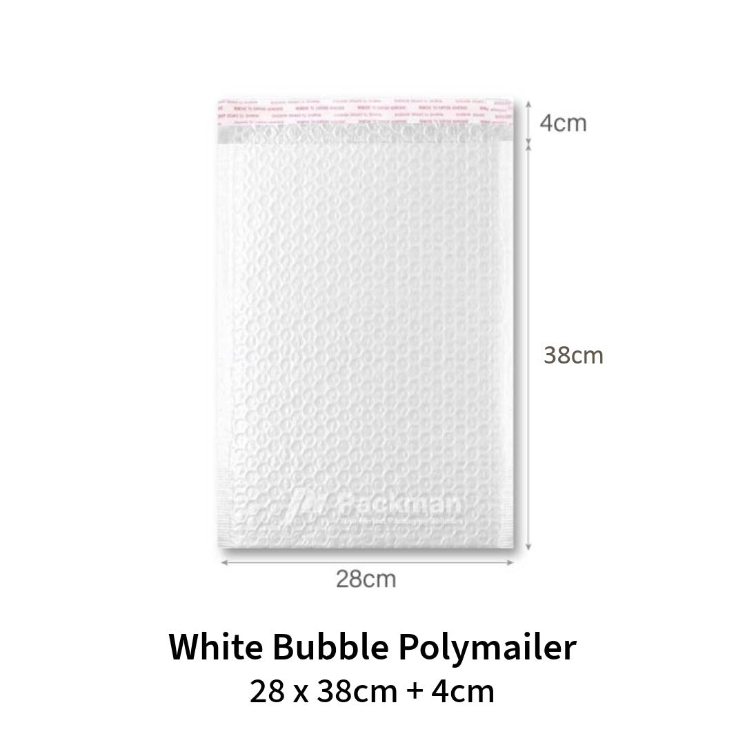 White Bubble Poly Mailer