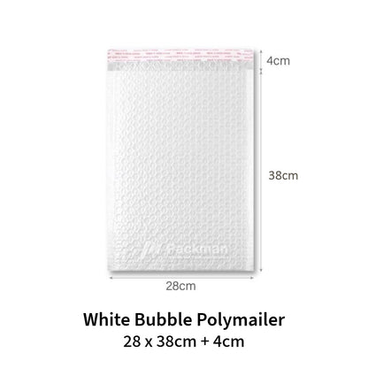 White Bubble Poly Mailer