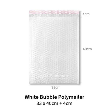 White Bubble Poly Mailer