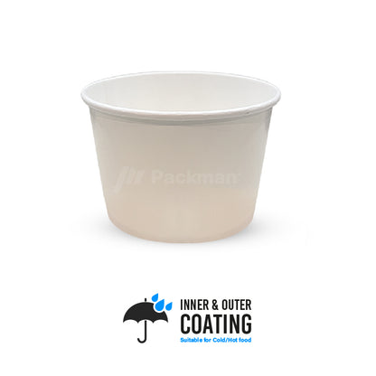White Double-Coated Kraft Bowl