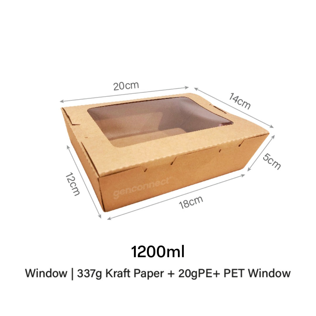 Window Kraft Lunch Box