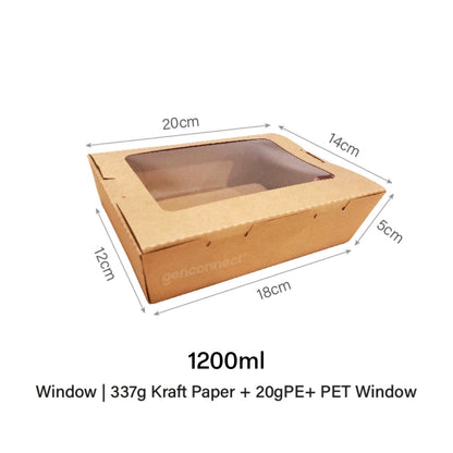 Window Kraft Lunch Box