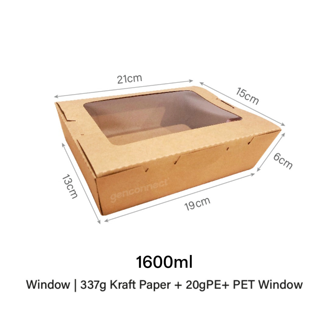 Window Kraft Lunch Box