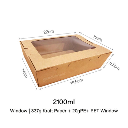 Window Kraft Lunch Box
