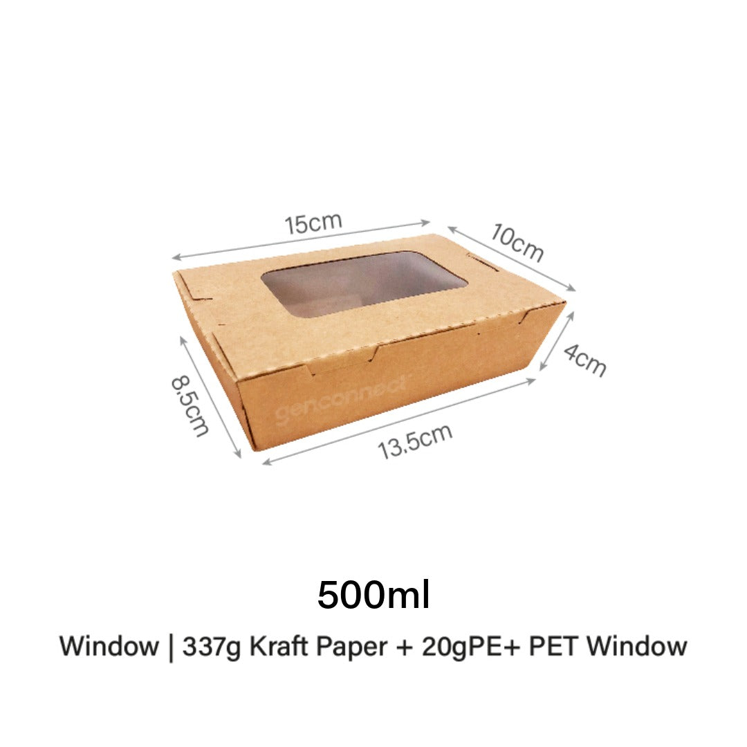 Window Kraft Lunch Box