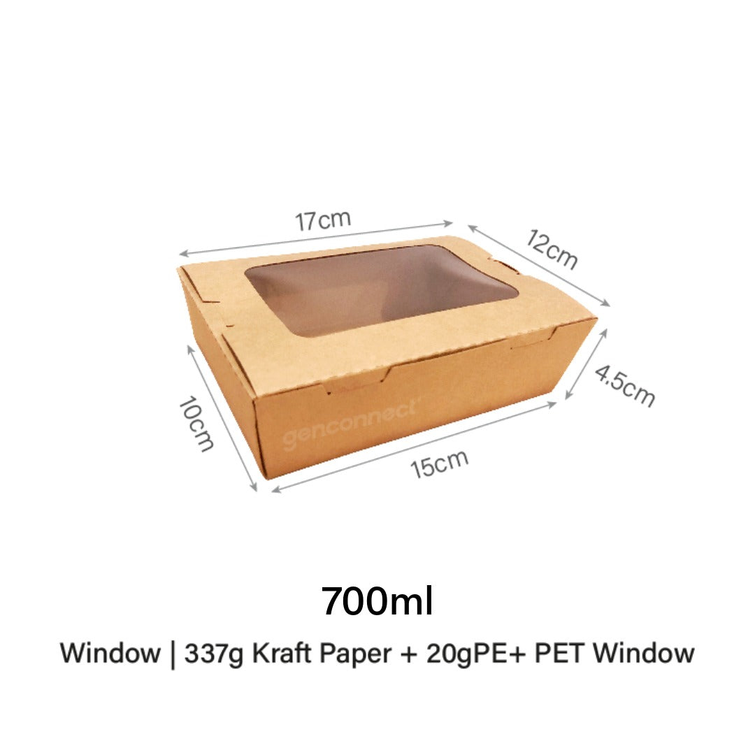 Window Kraft Lunch Box