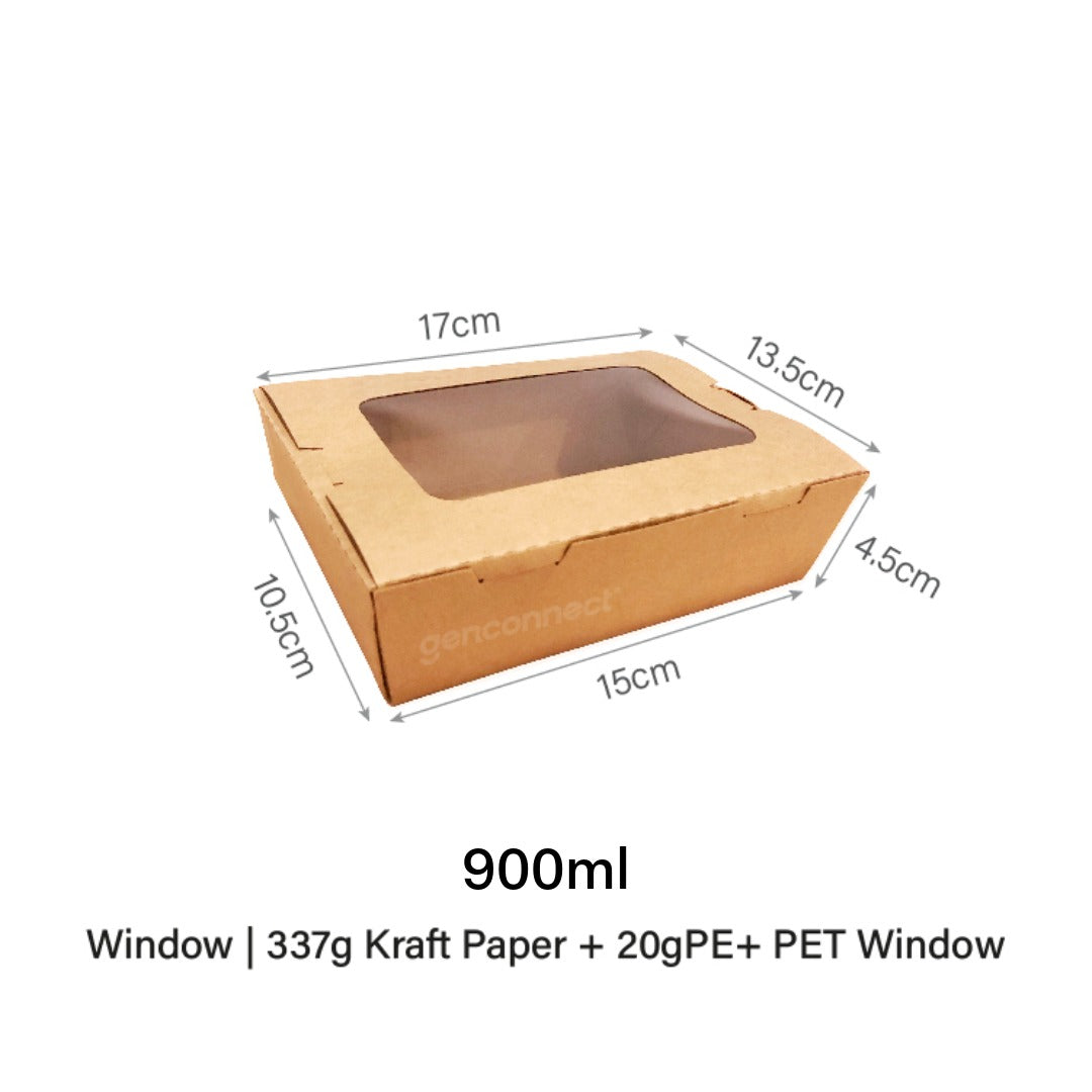 Window Kraft Lunch Box