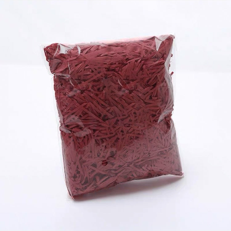 Wine Red Raffia Shredded Paper