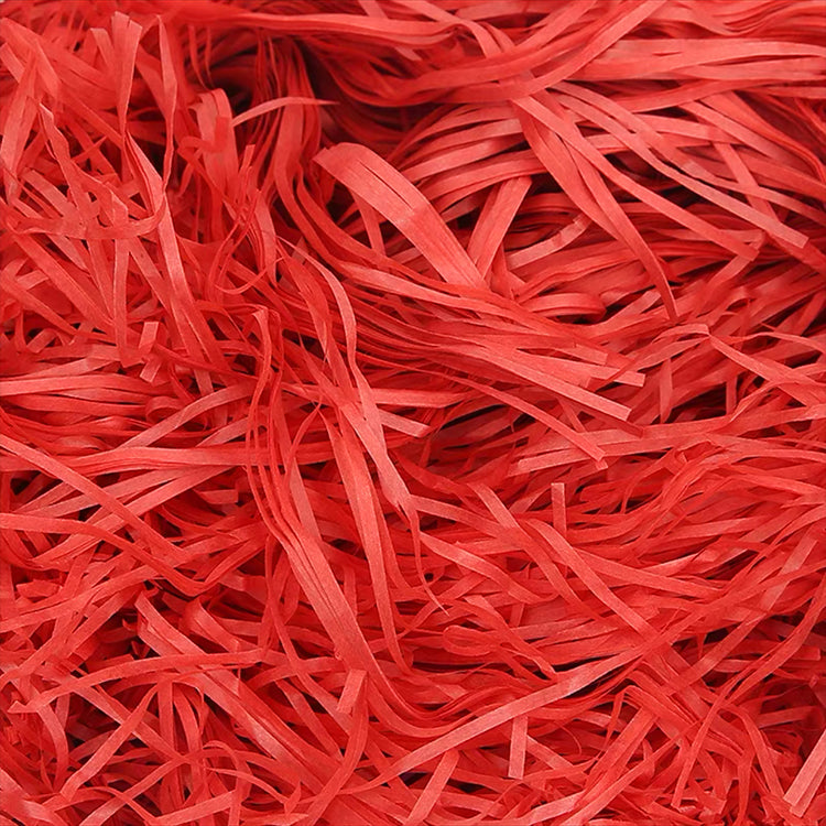 CNY Red Raffia Shredded Paper