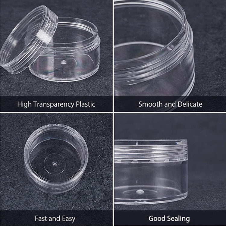 8.5 x 12cm Clear Plastic Jar (6pcs)