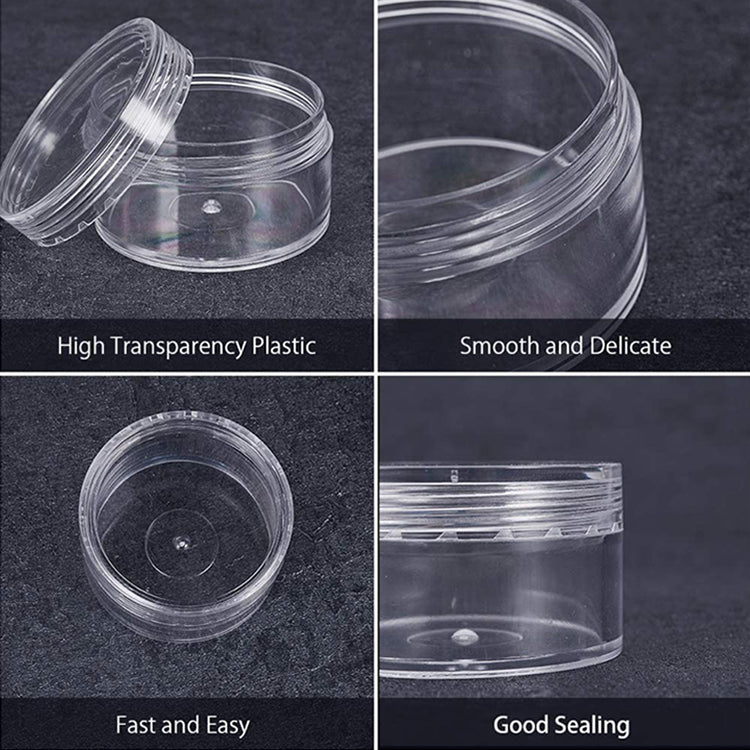 10 x 10cm Clear Plastic Jar (9pcs)