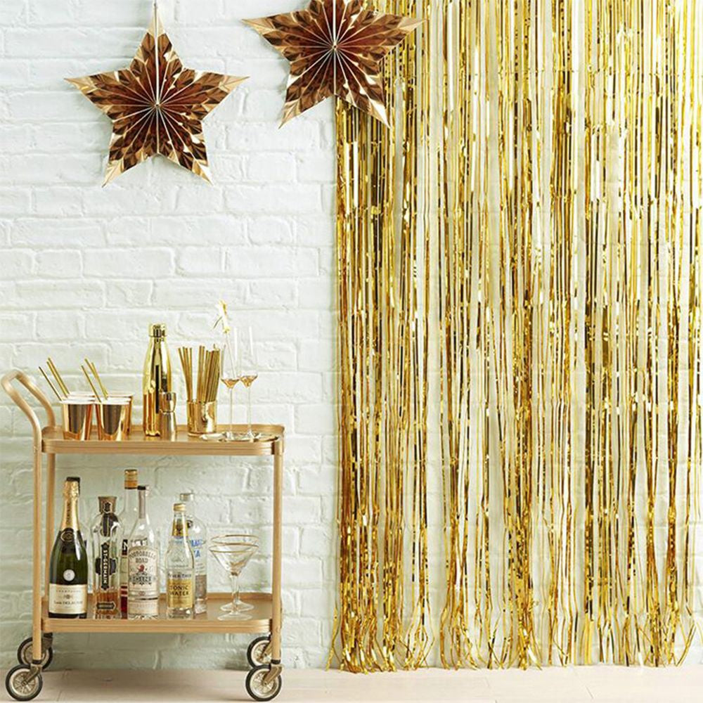 Gold Tinsel Curtain