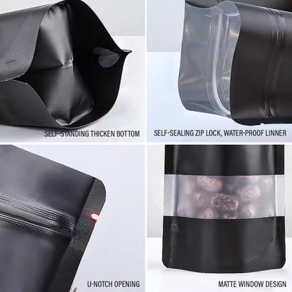 14 x 20cm Black Standing Pouch (100pcs)