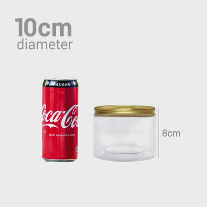 10 x 15cm Silver Plastic Jar (6pcs)