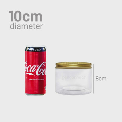 10 x 12cm Clear Plastic Jar (6pcs)