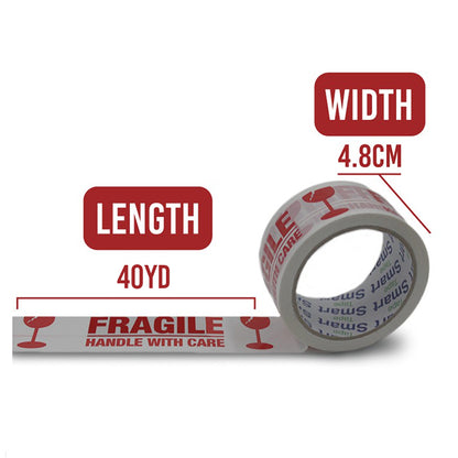 48mm x40yd Fragile Tape