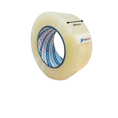 48mm x 200yd Clear OPP Packing Tape (3 Rolls)