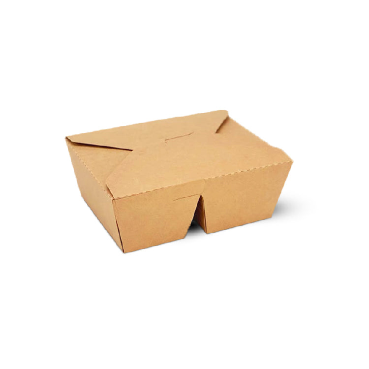 2-Compartment Kraft Paper Bento Box
