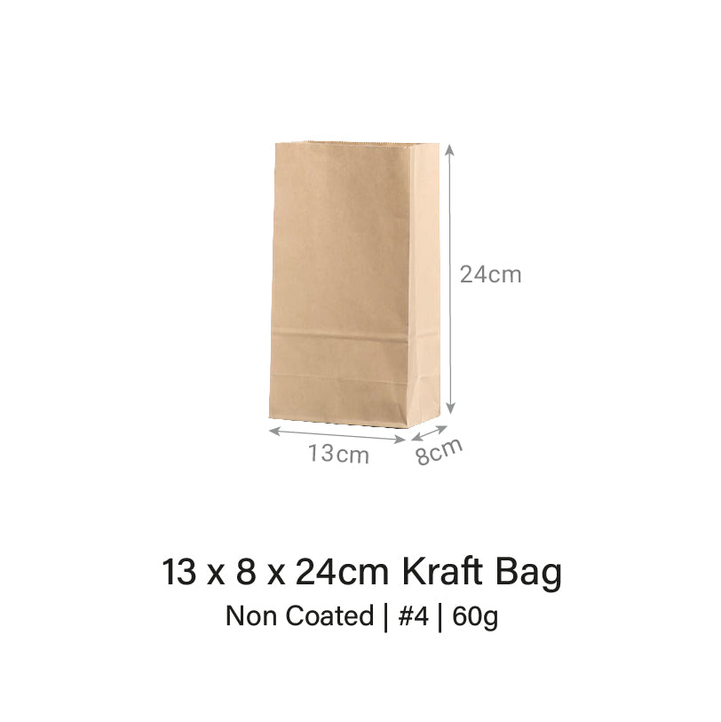 Brown / White Kraft Bag