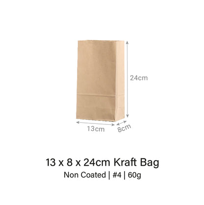 Brown / White Kraft Bag