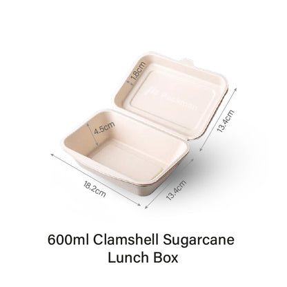 Clamshell Sugarcane Lunch Box