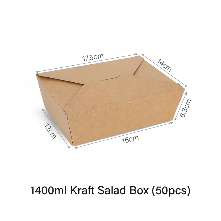 1400ml Kraft Salad Box (50pcs)