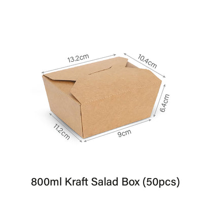 800ml Kraft Salad Box (50pcs)