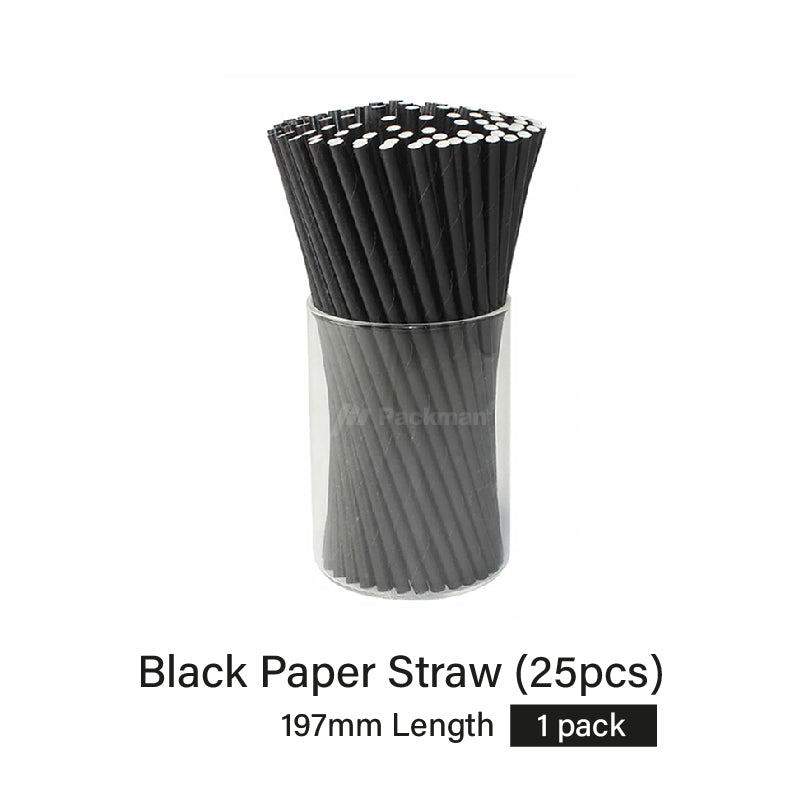 Black Paper Straw
