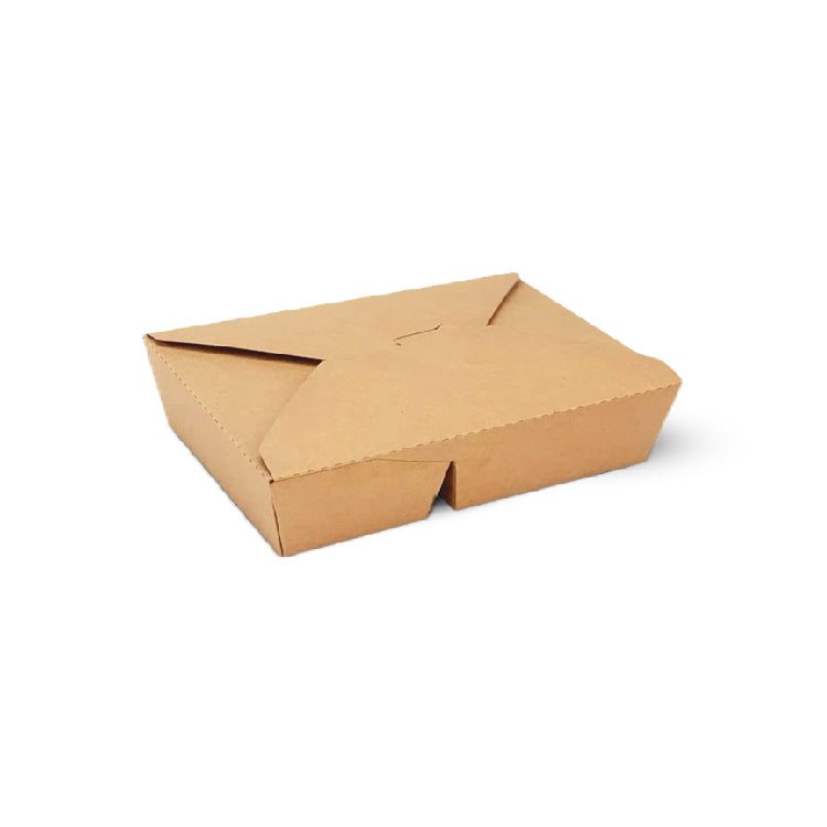 1270ml 2-Compartment Kraft Paper Bento Box (50pcs)